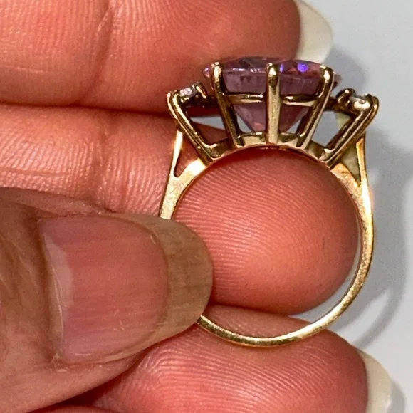 10k pink ice ring - Picture 3 of 4